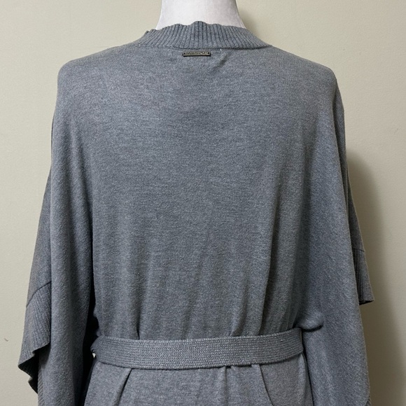 NEW Michael Kors Thin Knit V-Neck Belt Poncho Shawl Wrap Pullover Tunic Top M - Picture 8 of 14